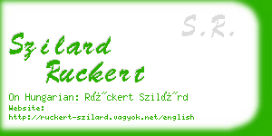 szilard ruckert business card